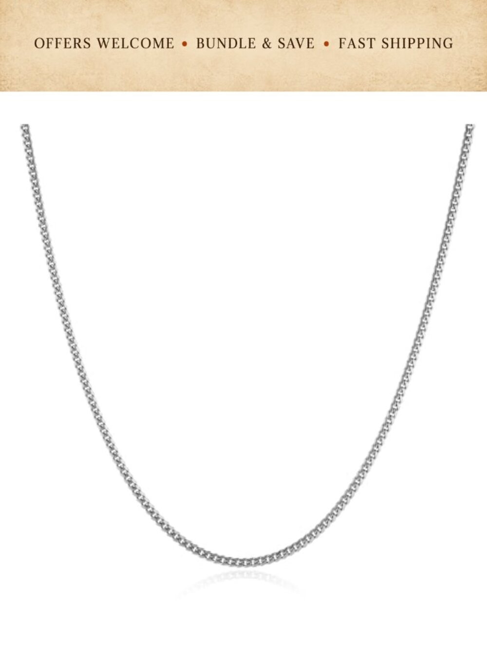 Mens Stainless Steel Cuban Link Chain Necklace Diamond Cut Hip Hop